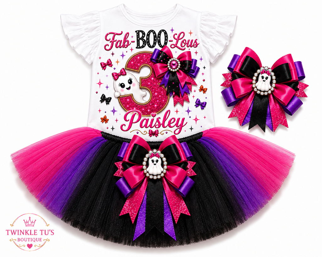 Boo-tiful Bows | Personalized Halloween Birthday Outfit