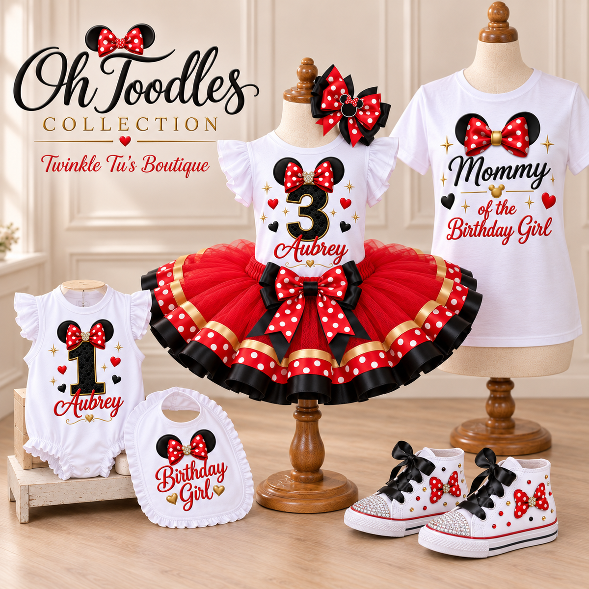 Oh Toodles | Minnie Mouse-Inspired Personalized Cake Smash Set