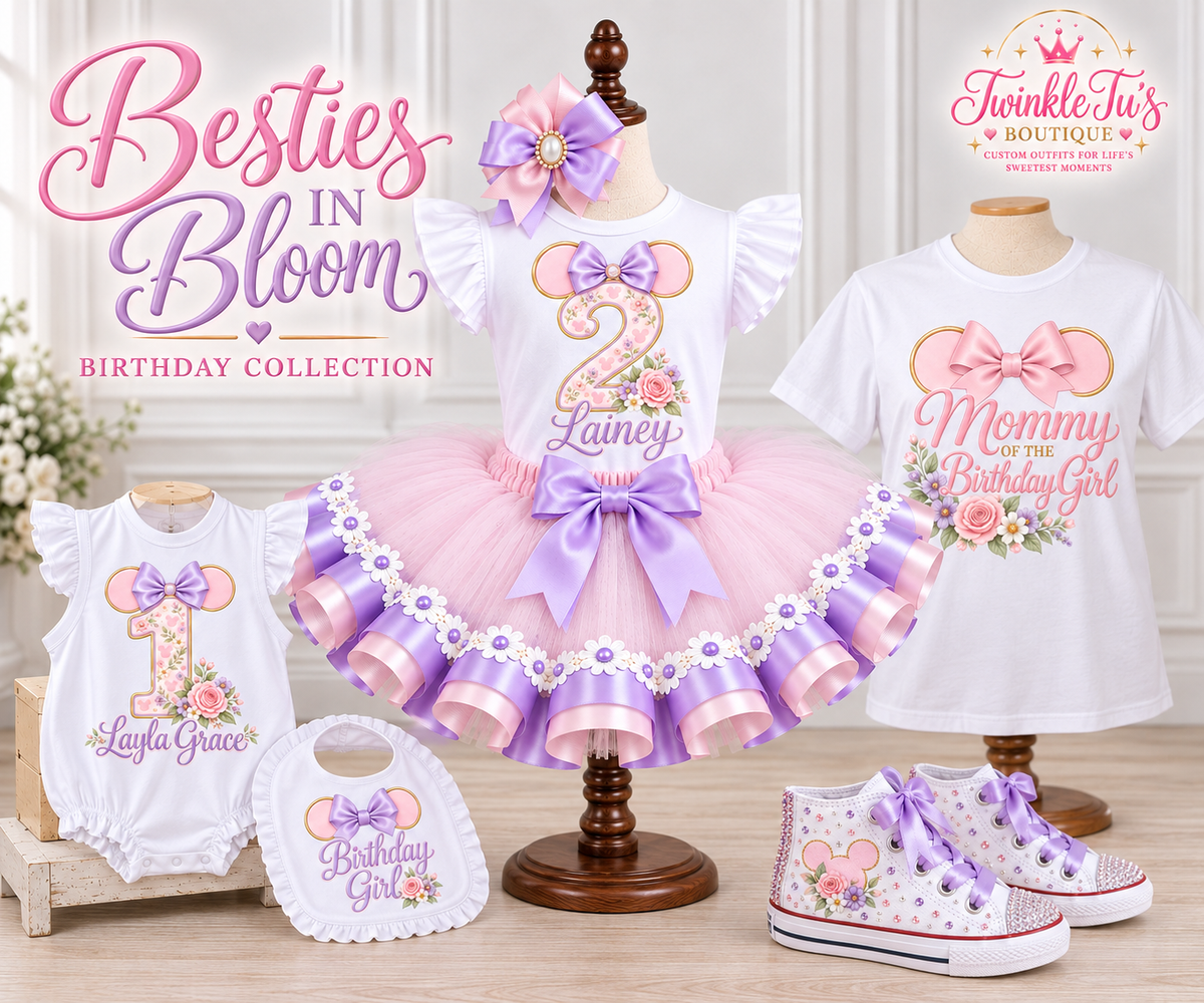 Besties In Bloom| Minnie Mouse-Inspired Personalized Cake Smash Set