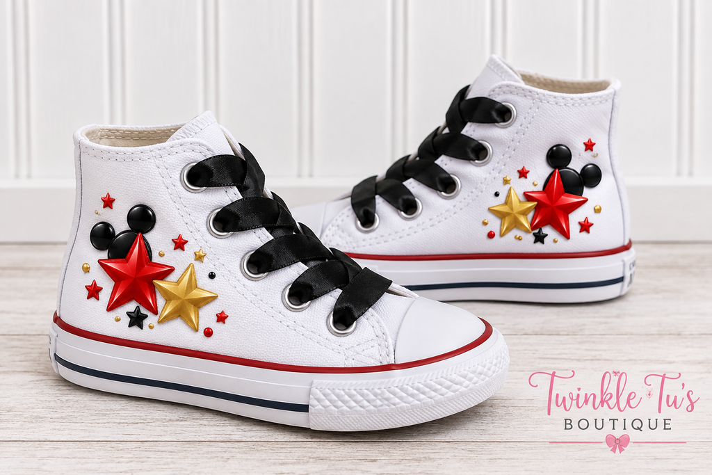 Oh Toodles Boys Collection | Personalized Mickey-Inspired Custom Converse Shoes for Boys