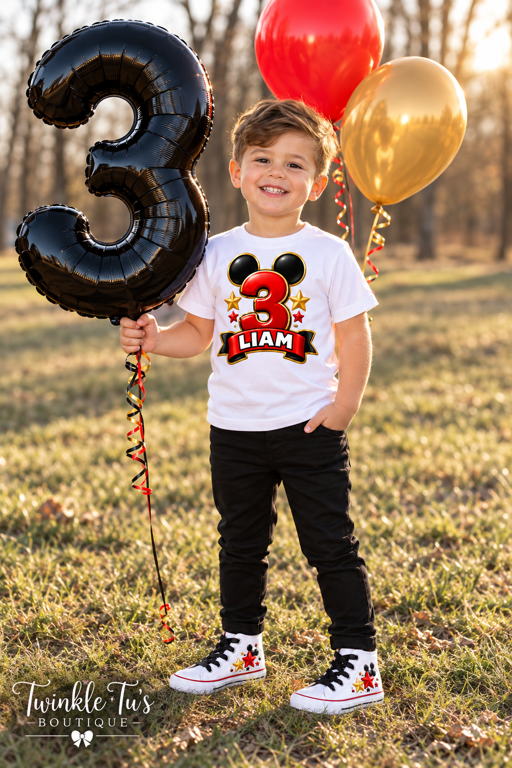 Oh Toodles Boys Collection| Personalized Mickey-Mouse Inspired Birthday Shirt for Boys