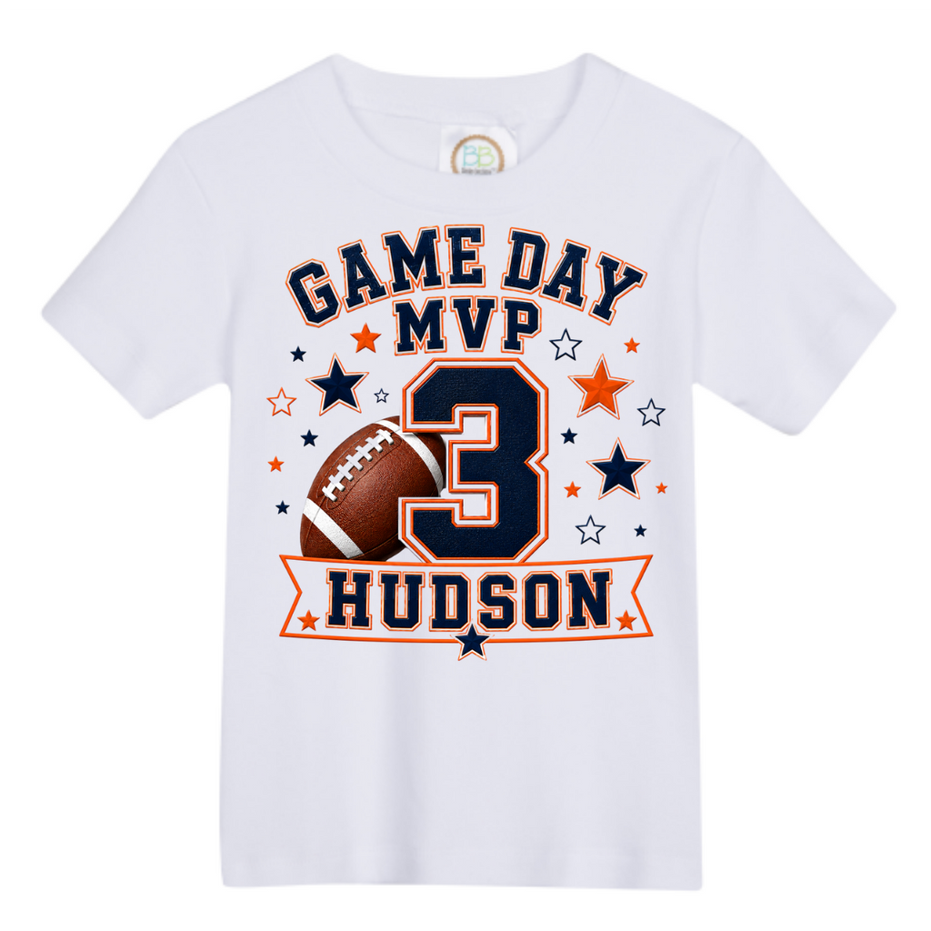 Game Day MVP Boys Collection | Personalized Football Birthday Shirt for Boys