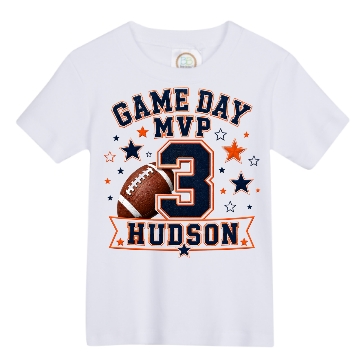 Game Day MVP Boys Collection | Personalized Football Birthday Shirt for Boys