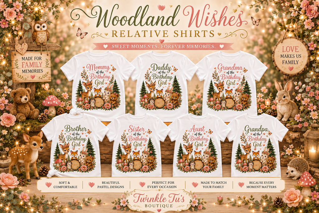Woodland Wishes | Personalized Woodland Family Shirt