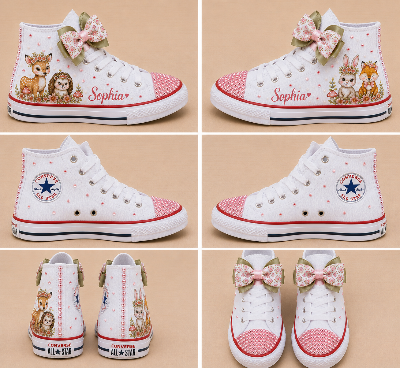 Woodland Wishes | Personalized Woodland Converse Bling Shoes