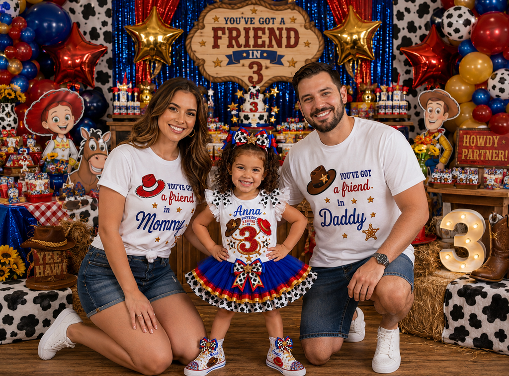You've Got a Friend | Personalized Cowboy-Cowgirl Birthday Outfit
