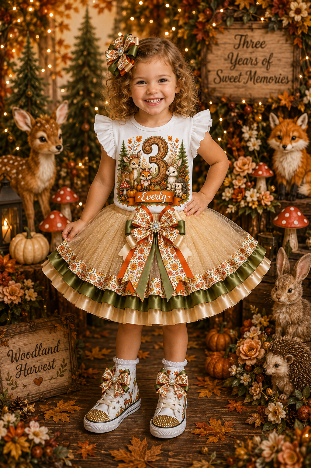 Woodland Harvest | Personalized Woodland Birthday Outfit