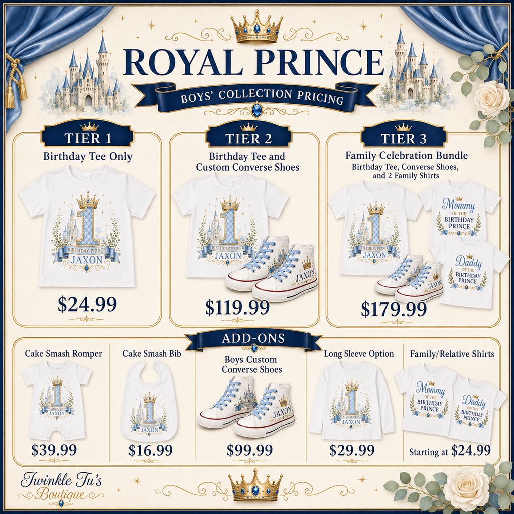 Royal Prince | Personalized Birthday Shirt for Boys