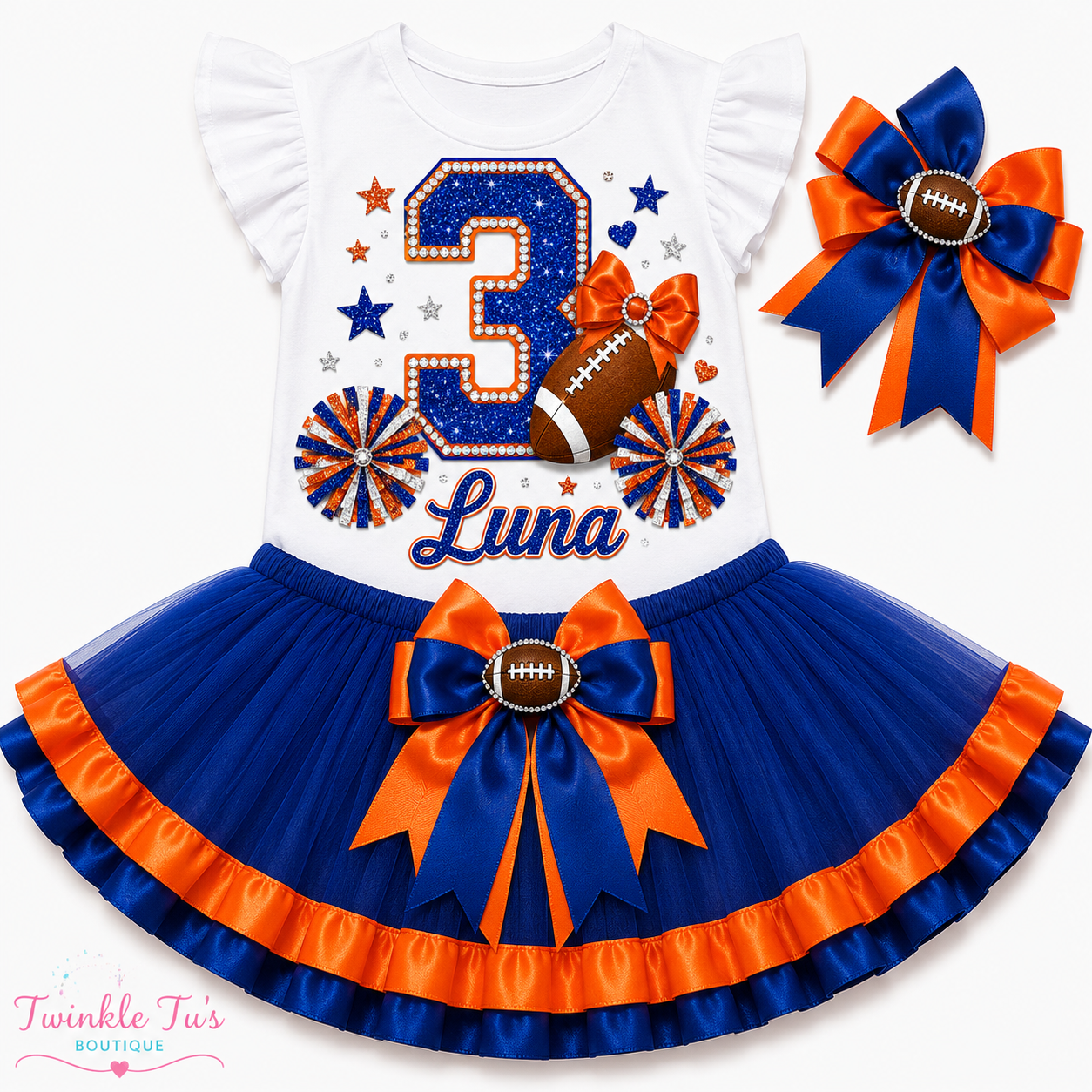 Game Day Glam | Personalized Football Birthday Outfit