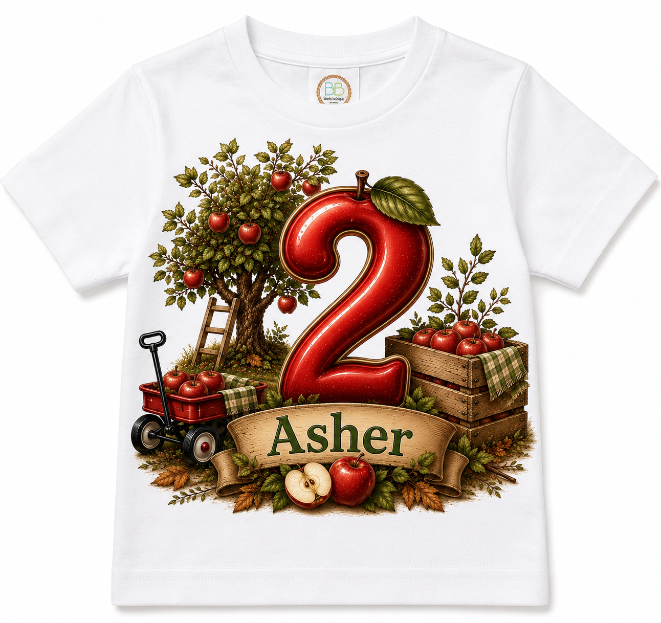 Apple Orchard Buddy |Personalized Apple Orchard Boys Birthday Shirt
