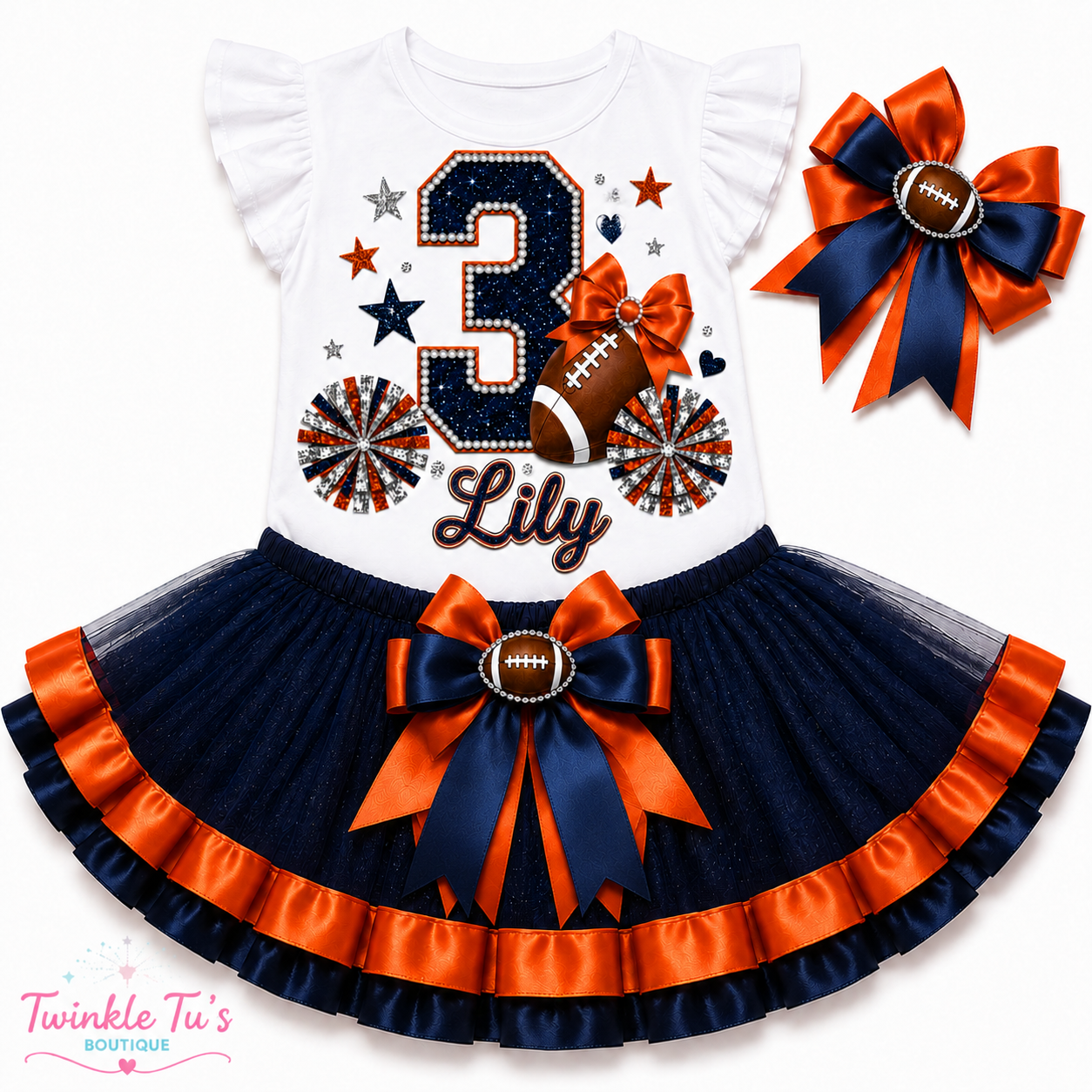 Game Day Glam | Personalized Football Birthday Outfit