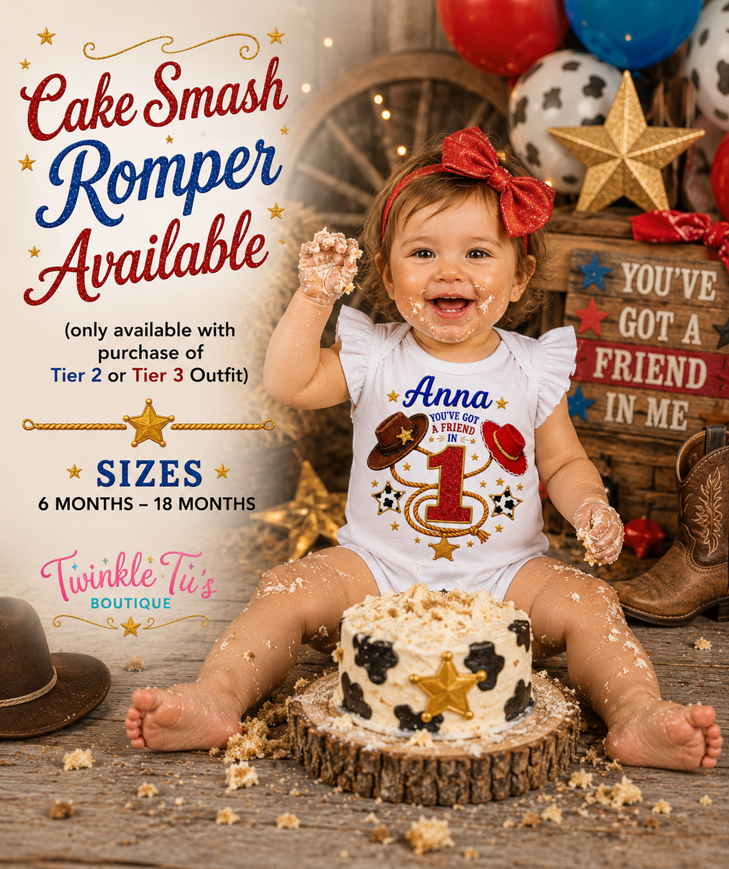 You've Got a Friend | Personalized Cowboy-Cowgirl Birthday Outfit