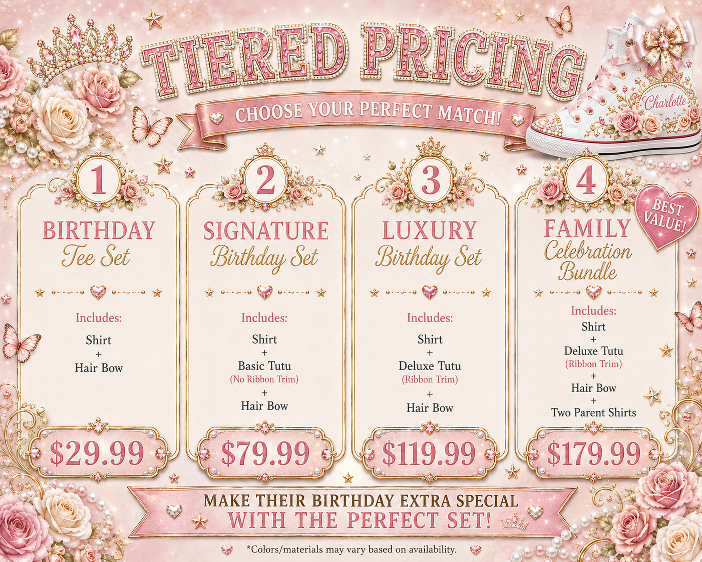 Royal Garden Princess | Personalized Princess Birthday Outfit