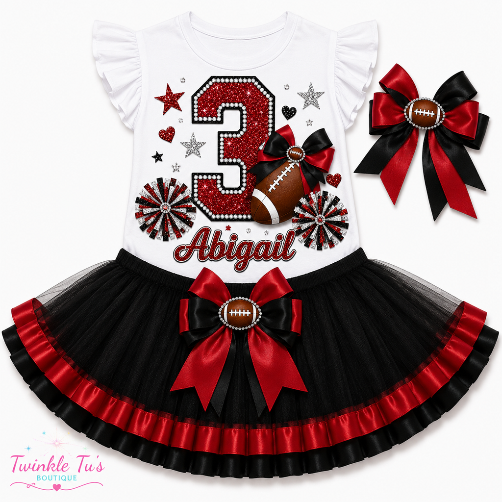 Game Day Glam | Personalized Football Birthday Outfit