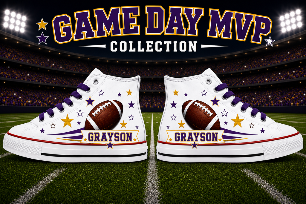 Game Day MVP | Personalized Football Custom Converse Shoes for Boys