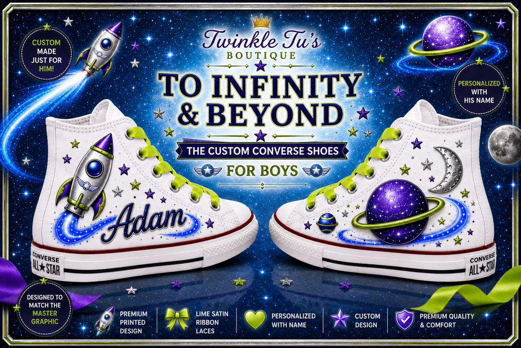 To Infinity & Beyond Boys Collection| Personalized Custom Converse Shoes for Boys