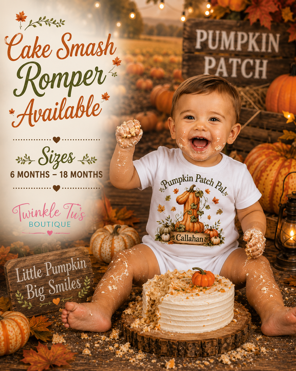 Pumpkin Patch Pal | Personalized Pumpkin Birthday Shirt for Boys