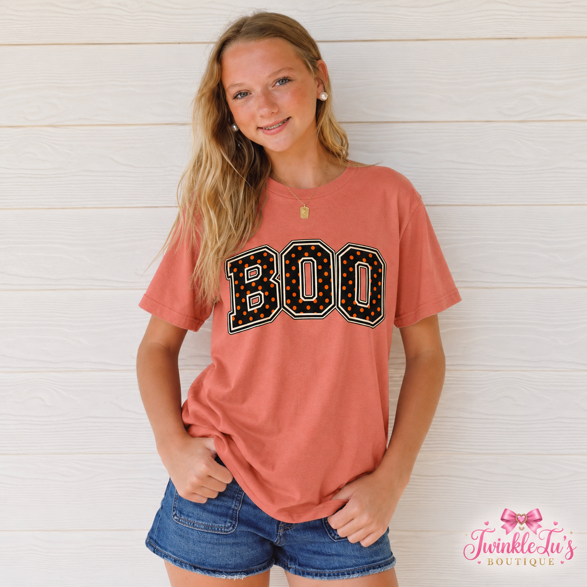 BOO Varsity Halloween Graphic Tee | Twinkle Tu’s Boutique