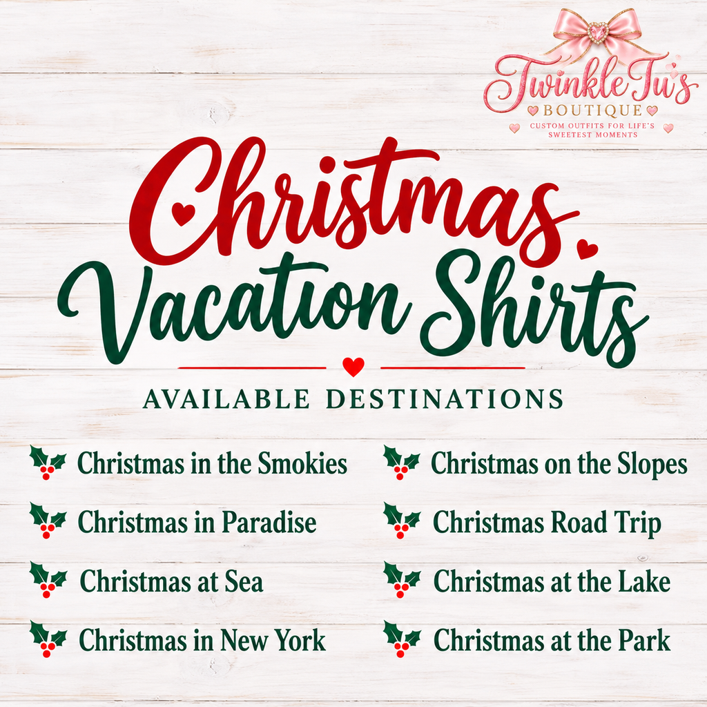 Christmas Vacation Family Christmas Shirts | Custom Relative Matching Christmas Tees