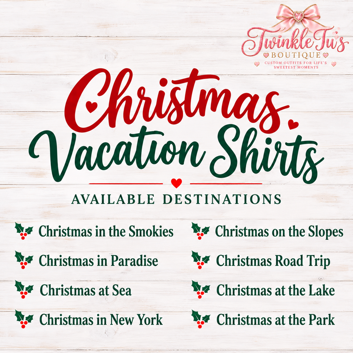 Christmas Vacation Family Christmas Shirts | Custom Relative Matching Christmas Tees