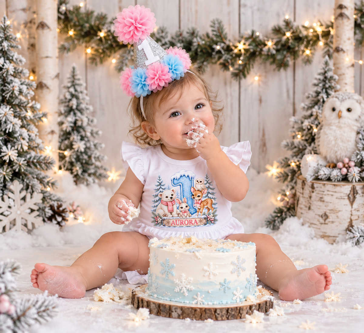 Woodland Winter| Woodland Birthday Cake Smash Bundle