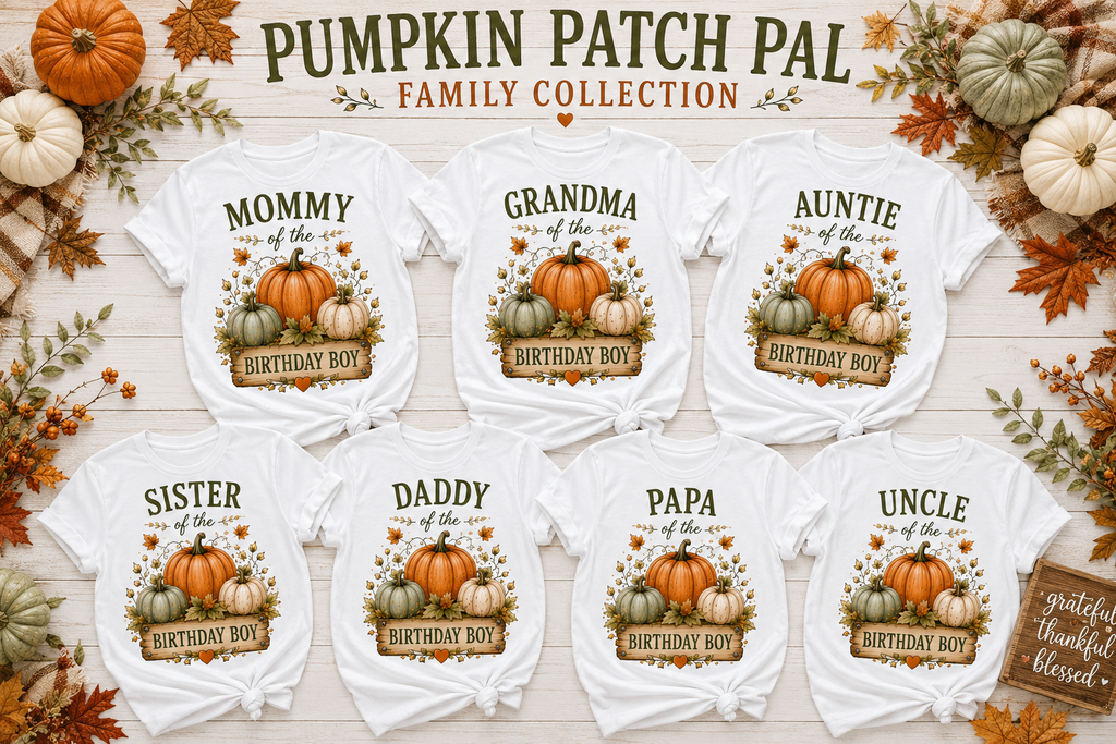 Pumpkin Patch Pal Boys Collection| Personalized Pumpkin Family Shirt