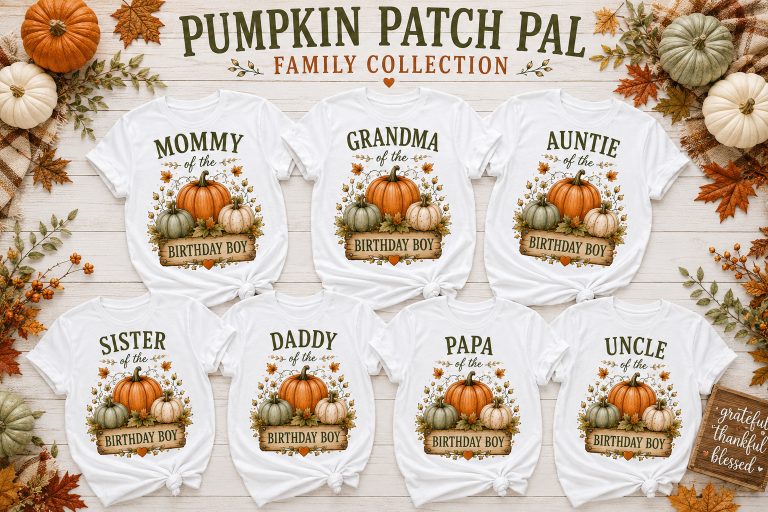 Pumpkin Patch Pal Boys Collection| Personalized Pumpkin Family Shirt