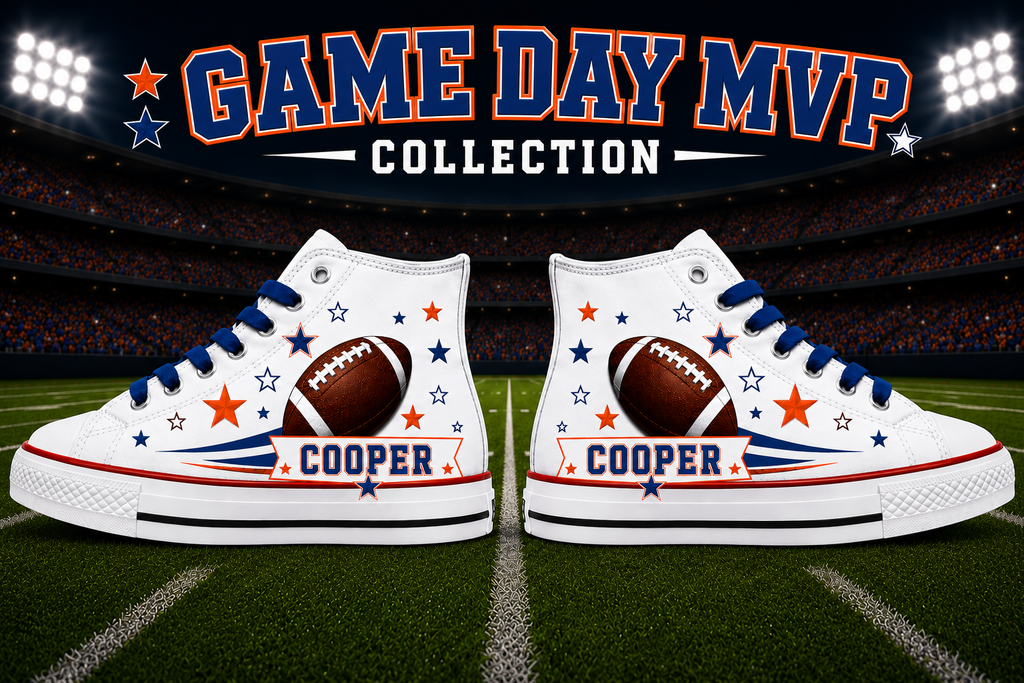 Game Day MVP | Personalized Football Custom Converse Shoes for Boys