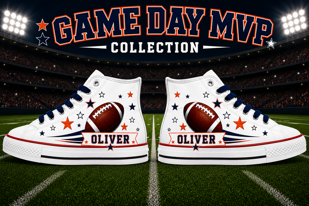 Game Day MVP | Personalized Football Custom Converse Shoes for Boys