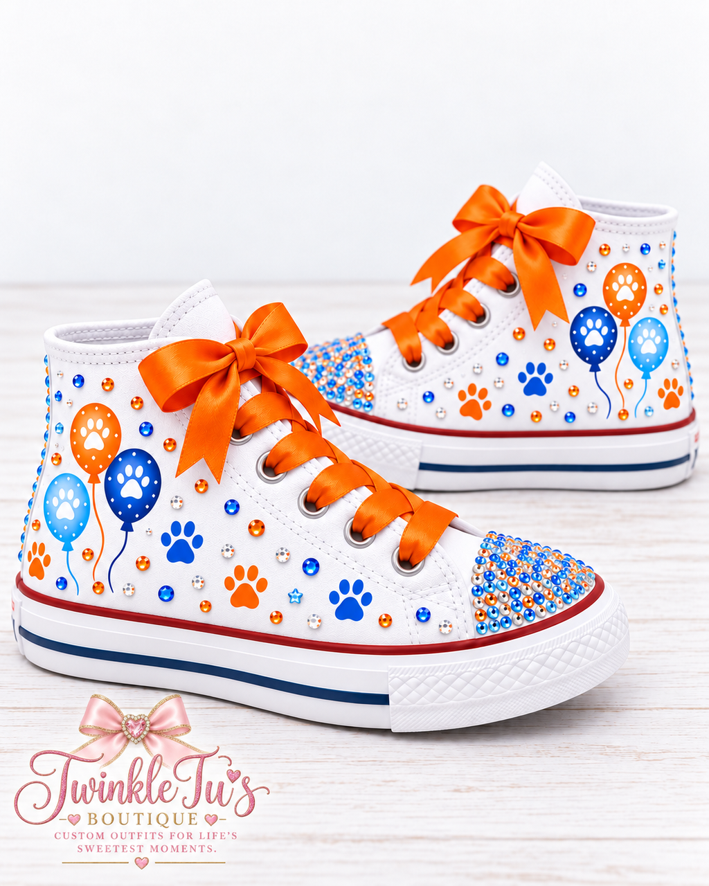 A Blue Celebration| Bluey-Inspired Personalized Converse Bling Shoes
