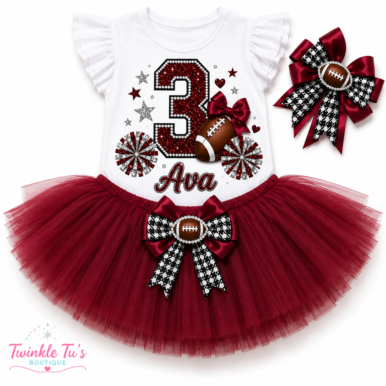 Game Day Glam | Personalized Football Birthday Outfit