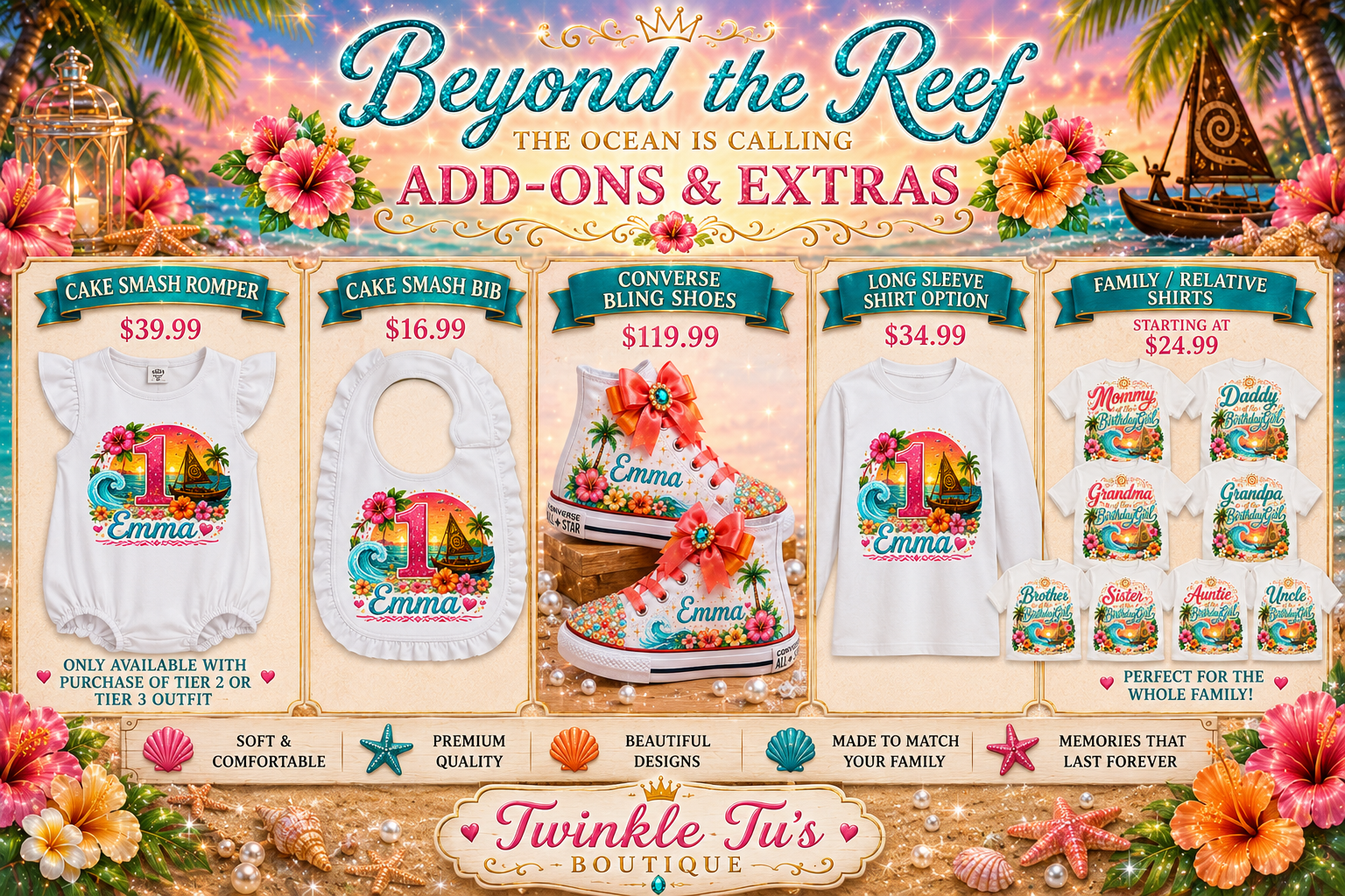 Beyond the Reef | Personalized Tropical Family Shirt