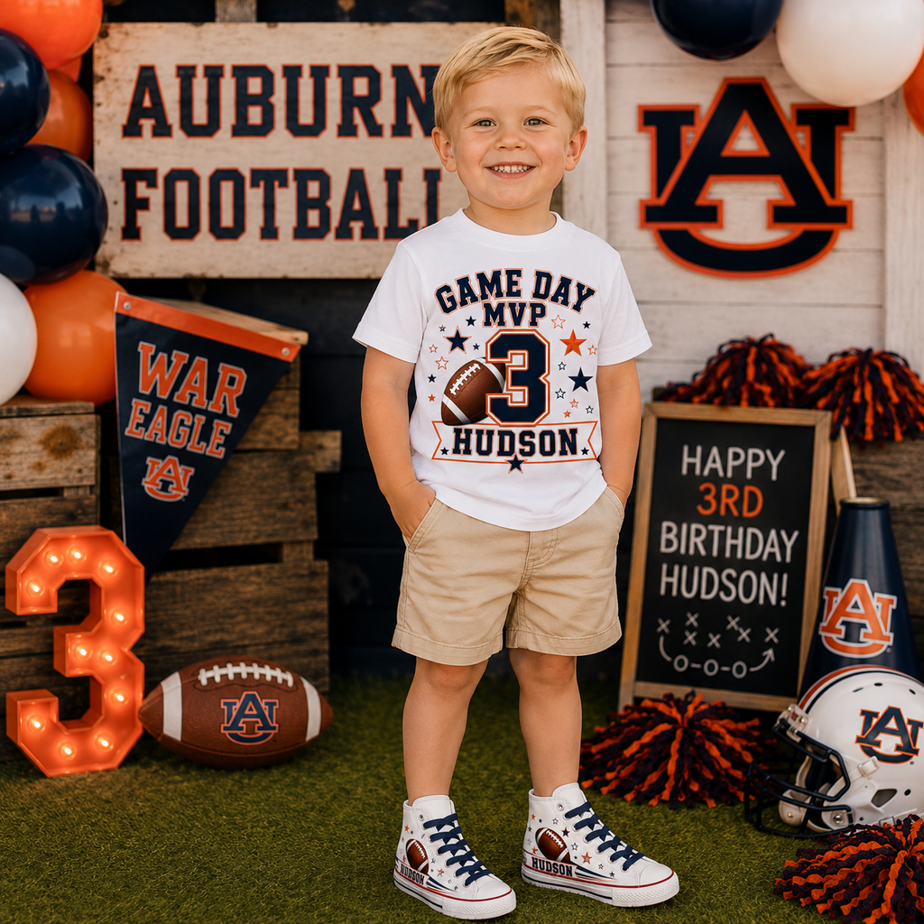 Game Day MVP Boys Collection | Personalized Football Birthday Shirt for Boys