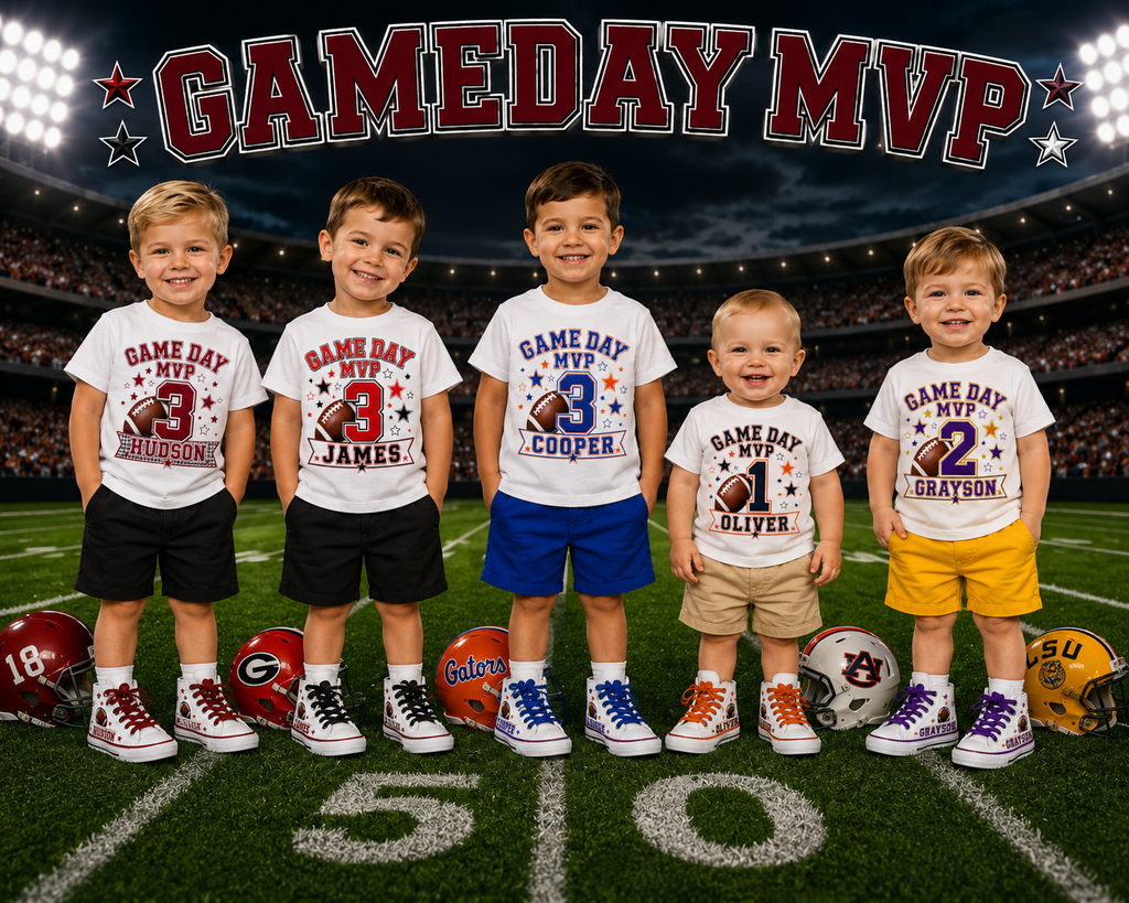 Game Day MVP | Personalized Football Custom Converse Shoes for Boys