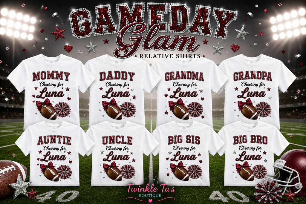 Game Day Glam | Personalized Football Family Shirt