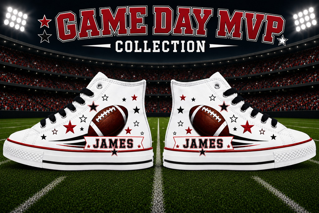 Game Day MVP | Personalized Football Custom Converse Shoes for Boys