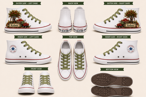 Apple Orchard Buddy | Personalized Apple Orchard Converse Shoes for Boys